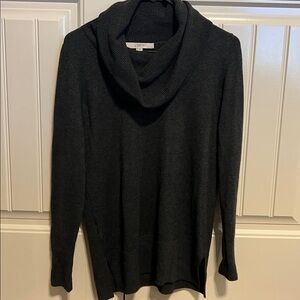 LOFT Cowl Neck Dark Gray Knit Sweater